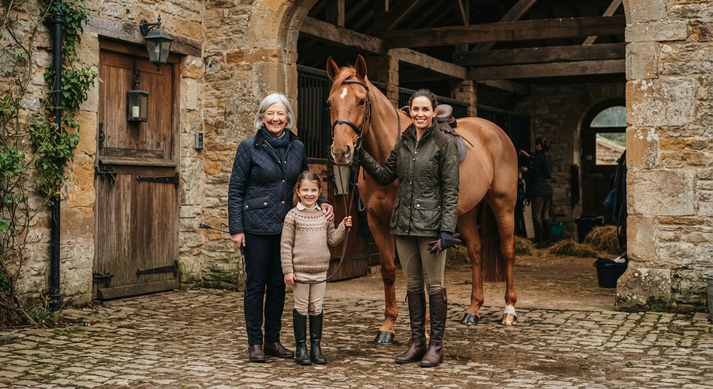 L'équipe du la ferme équestre des burons, centre équestre à Pailherols
